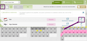La synchronisation avec iCal et Kigo La synchronisation avec iCal et Kigo