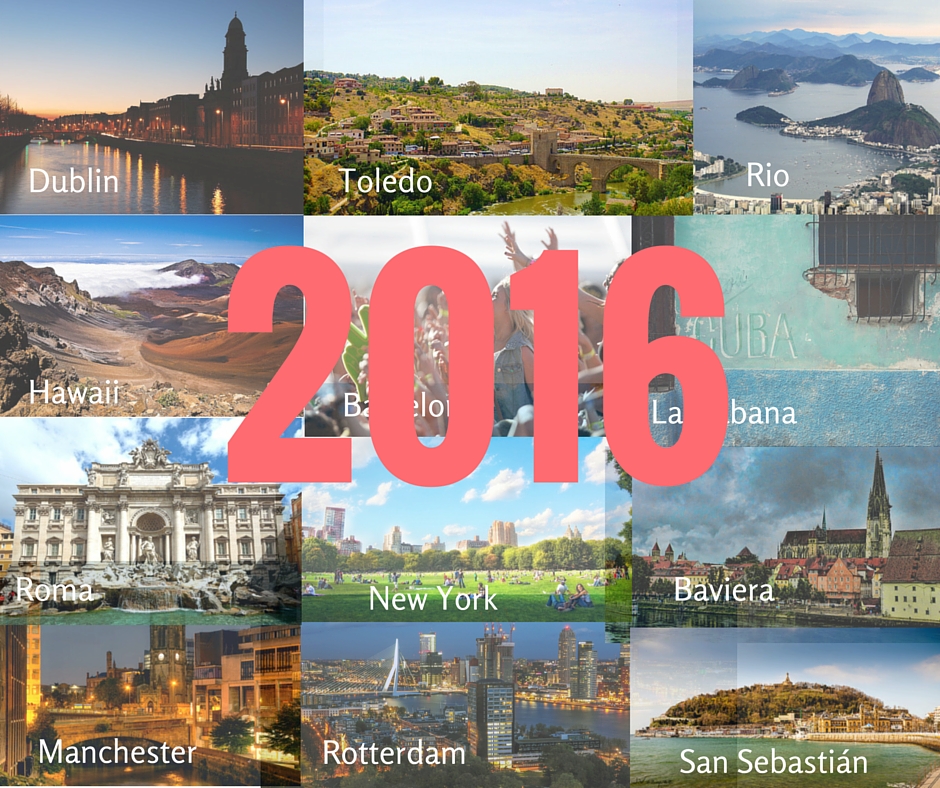 Calendrier des meilleures destinations pour 2016